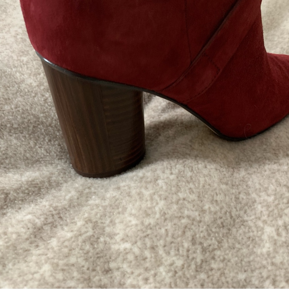 Nine West Cavanagh Burgundy Suede Ankle Boots - Picture 4 of 8
